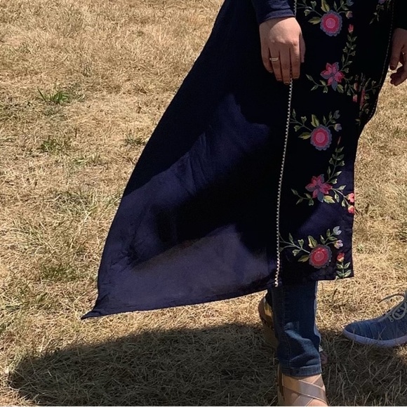 Indian Pakistani high low kurta Asymmetrical dress heavy embroidery Kurta dress - Picture 4 of 5